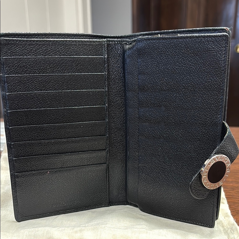 Bulgari Black Leather Wallet #Bvl-147 View 5